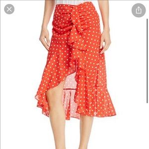Finders Keepers Polkadot Ruffle Skirt